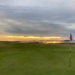 The iconic West Links at North Berwick Golf Club with hickory golf clubs