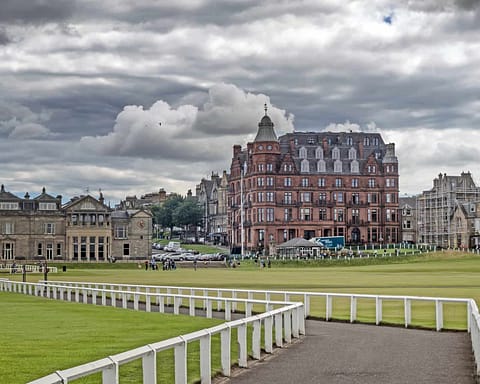 The view across The Old Course, St Andrews,