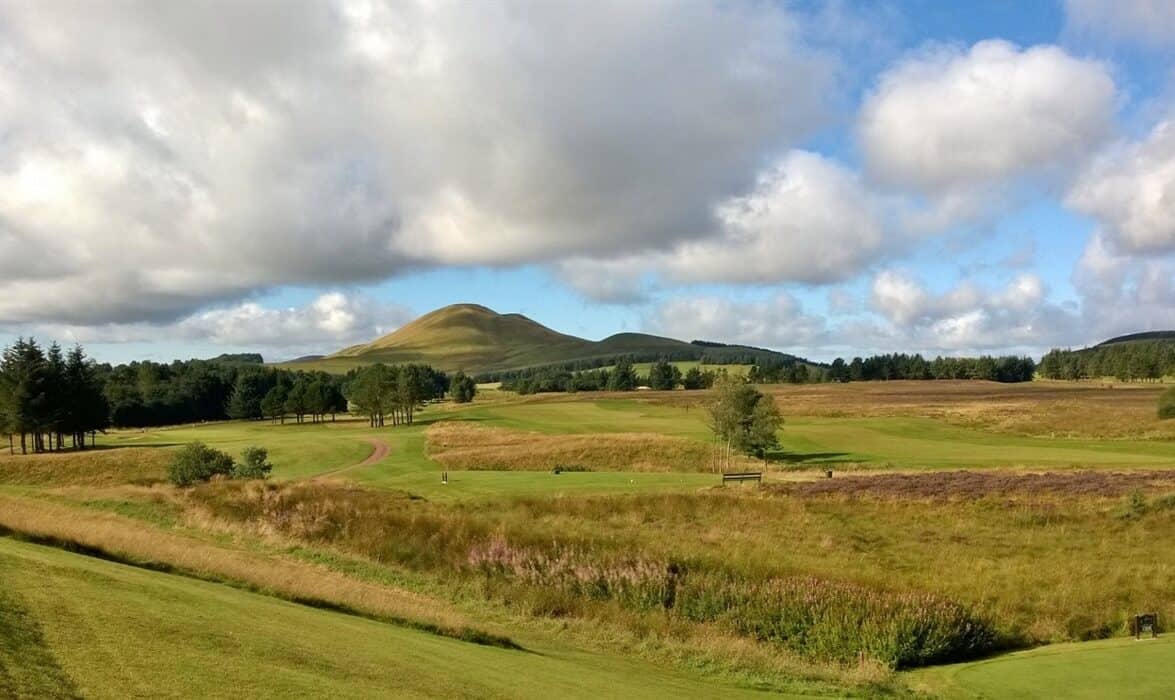 A view from the 1st tee at West Linton Golf Club